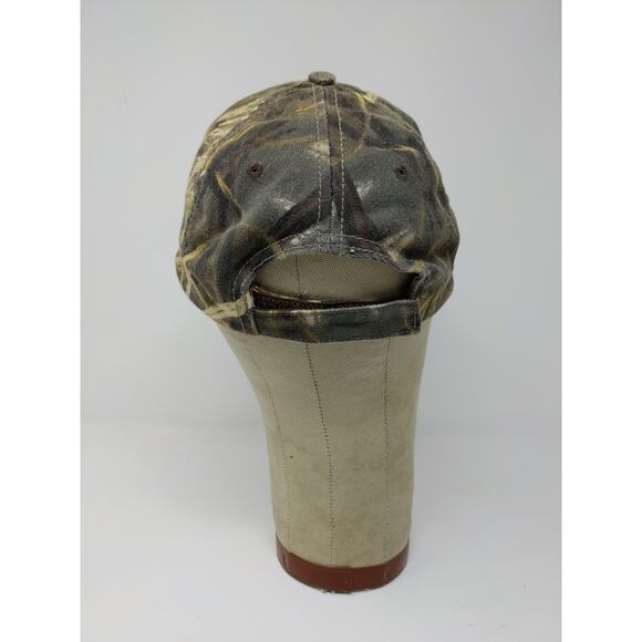 Bass Pro Shops Camo Strapback Hat OSFM Advantage Max 4 HD Camouflage Green Brown - Picture 7 of 11